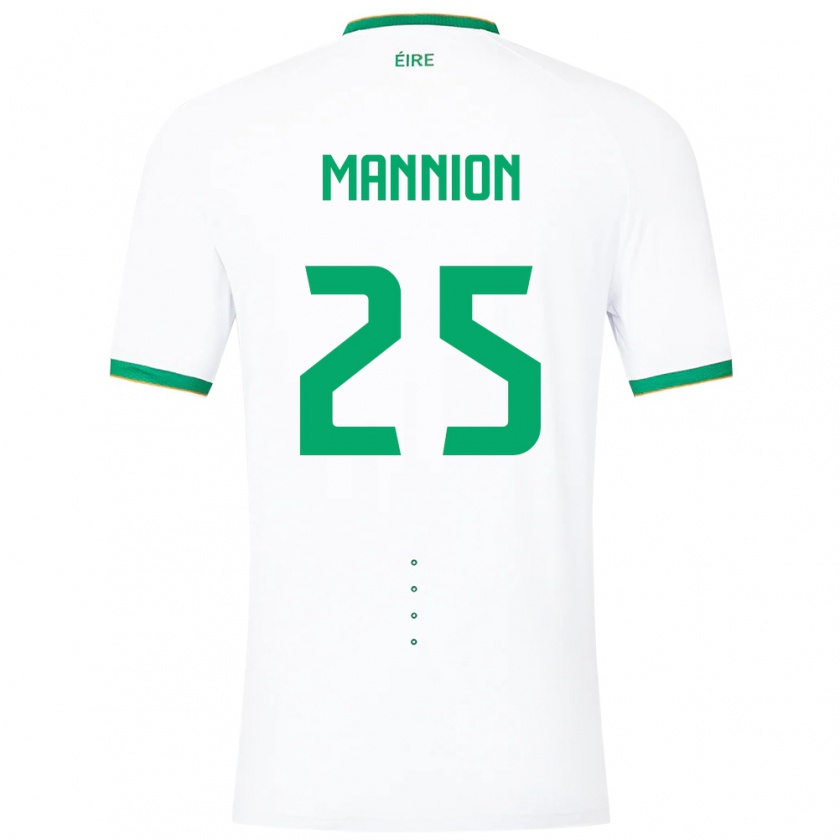 Kandiny Enfant Maillot Irlande Aoife Mannion #25 Blanc Tenues Extérieur 24-26 T-Shirt