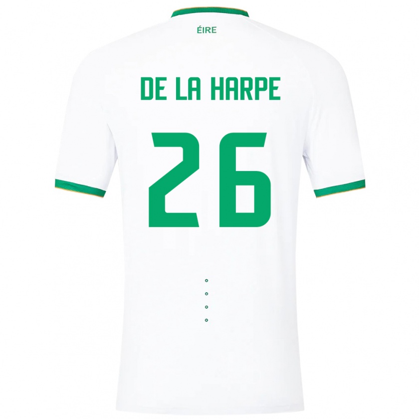 Kandiny Enfant Maillot Irlande Deborah-Anne De La Harpe #26 Blanc Tenues Extérieur 24-26 T-Shirt