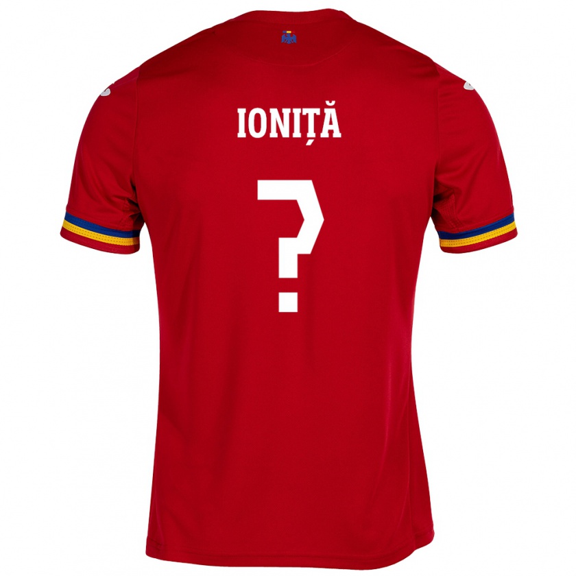 Kandiny Enfant Maillot Roumanie Ștefan Ioniță #0 Rouge Tenues Extérieur 24-26 T-Shirt