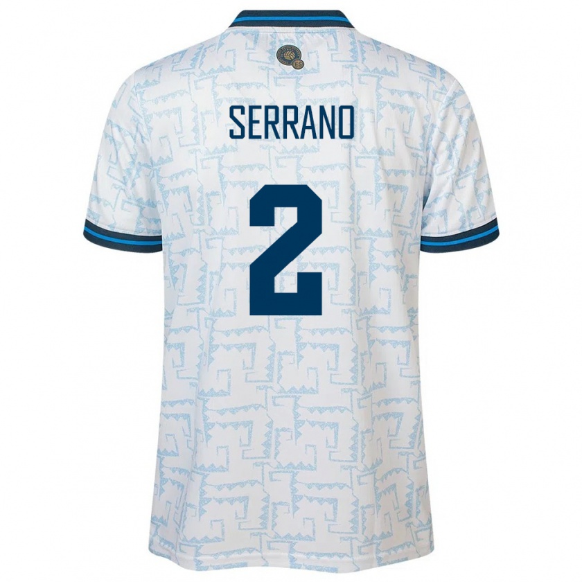 Kandiny Enfant Maillot Salvador Alejandro Serrano #2 Blanc Tenues Extérieur 24-26 T-Shirt