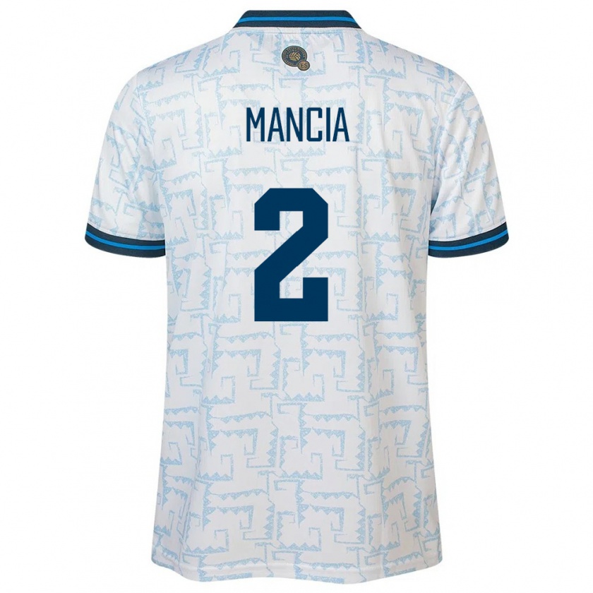 Kandiny Enfant Maillot Salvador Steven Mancia #2 Blanc Tenues Extérieur 24-26 T-Shirt