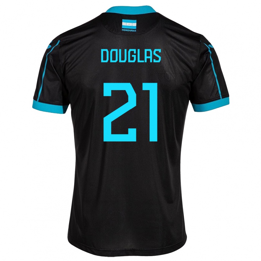 Kandiny Enfant Maillot Honduras Douglas Martínez #21 Noir Tenues Extérieur 24-26 T-Shirt