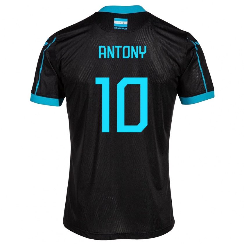 Kandiny Enfant Maillot Honduras Antony García #10 Noir Tenues Extérieur 24-26 T-Shirt