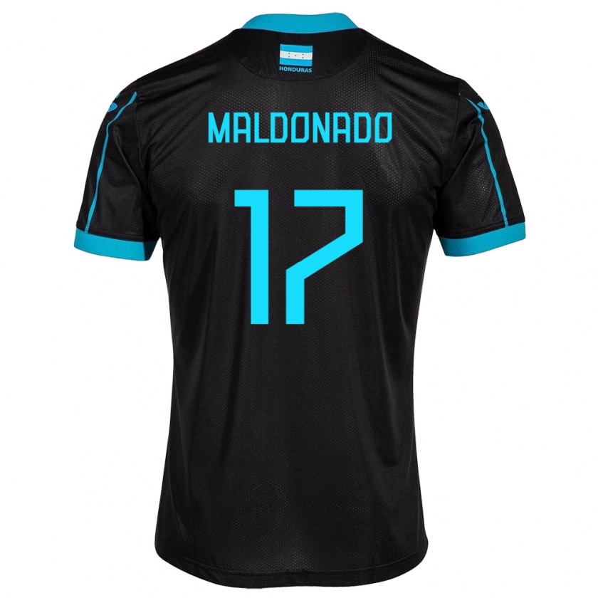 Kandiny Enfant Maillot Honduras Axel Maldonado #17 Noir Tenues Extérieur 24-26 T-Shirt