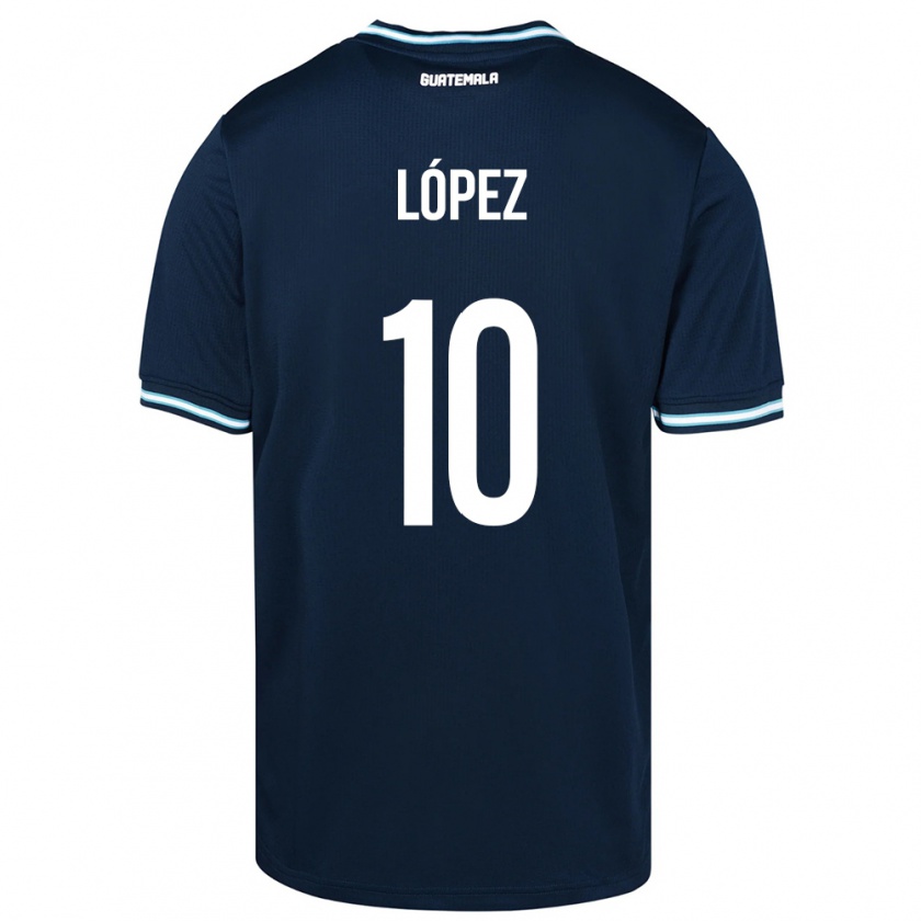 Kandiny Enfant Maillot Guatemala Antonio López #10 Bleu Tenues Extérieur 24-26 T-Shirt