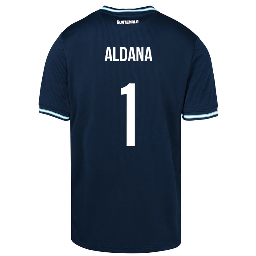 Kandiny Enfant Maillot Guatemala David Aldana #1 Bleu Tenues Extérieur 24-26 T-Shirt