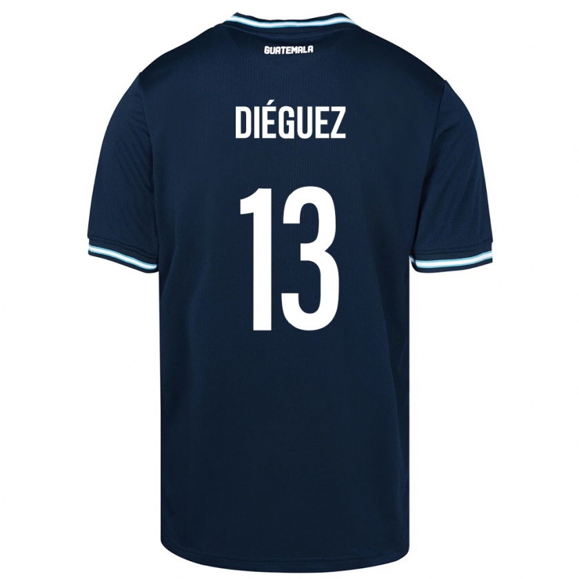 Kandiny Enfant Maillot Guatemala Jonathan Diéguez #13 Bleu Tenues Extérieur 24-26 T-Shirt