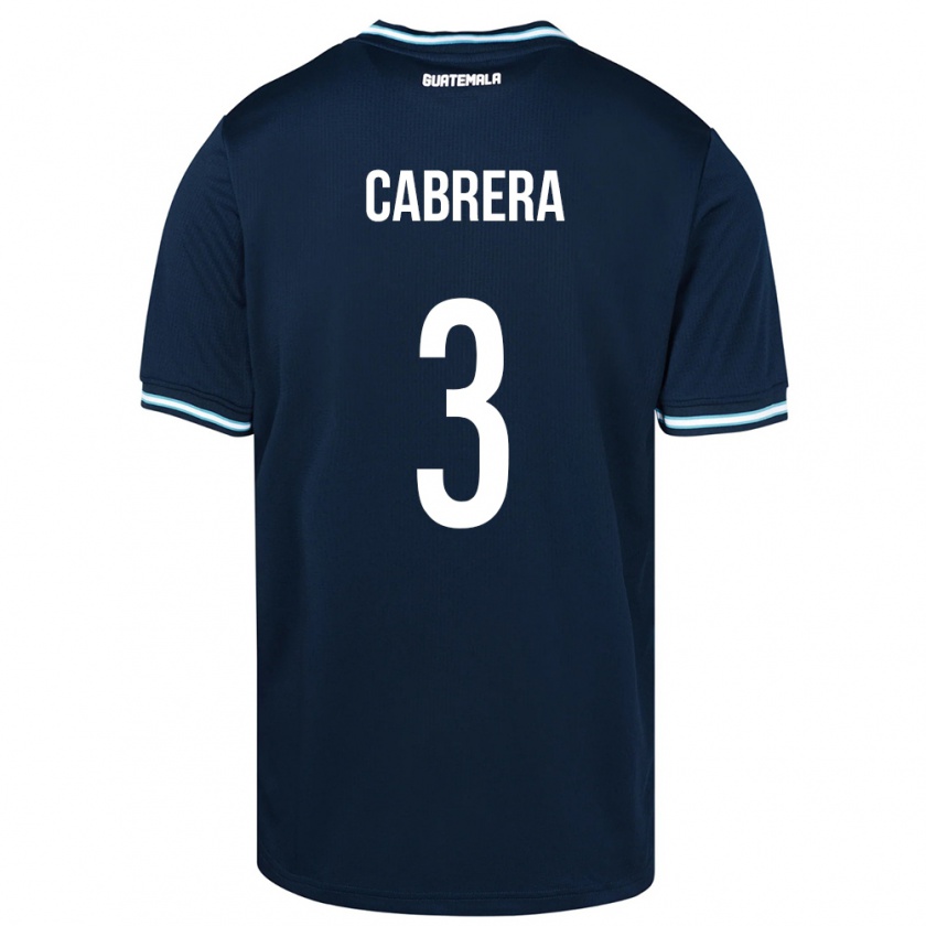 Kandiny Enfant Maillot Guatemala Gabriel Cabrera #3 Bleu Tenues Extérieur 24-26 T-Shirt