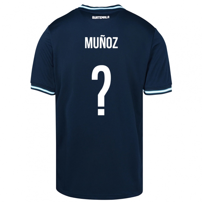 Kandiny Enfant Maillot Guatemala Rudy Muñoz #0 Bleu Tenues Extérieur 24-26 T-Shirt