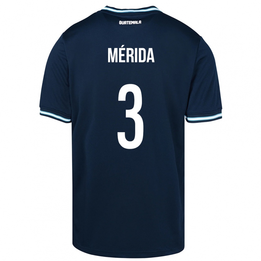 Kandiny Enfant Maillot Guatemala Daniel Mérida #3 Bleu Tenues Extérieur 24-26 T-Shirt