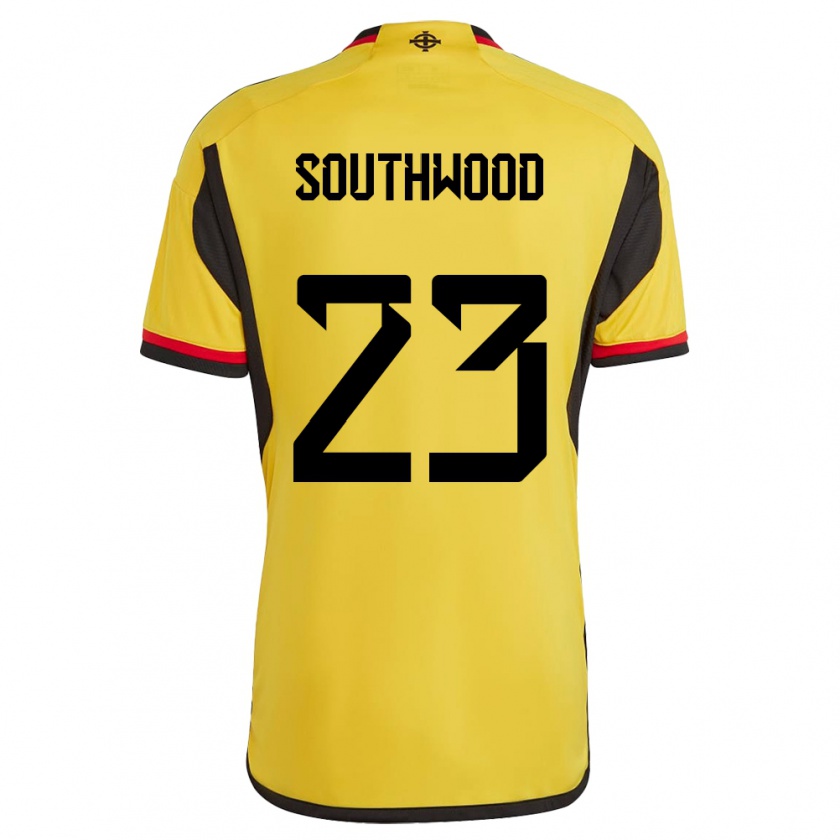 Kandiny Enfant Maillot Irlande Du Nord Luke Southwood #23 Blanc Tenues Extérieur 24-26 T-Shirt