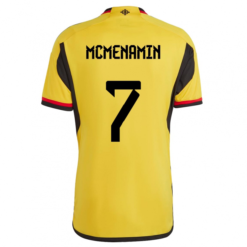 Kandiny Enfant Maillot Irlande Du Nord Conor Mcmenamin #7 Blanc Tenues Extérieur 24-26 T-Shirt