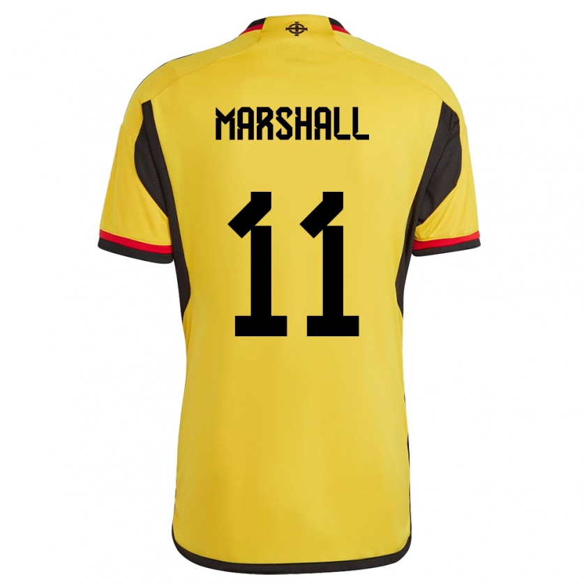 Kandiny Enfant Maillot Irlande Du Nord Callum Marshall #11 Blanc Tenues Extérieur 24-26 T-Shirt