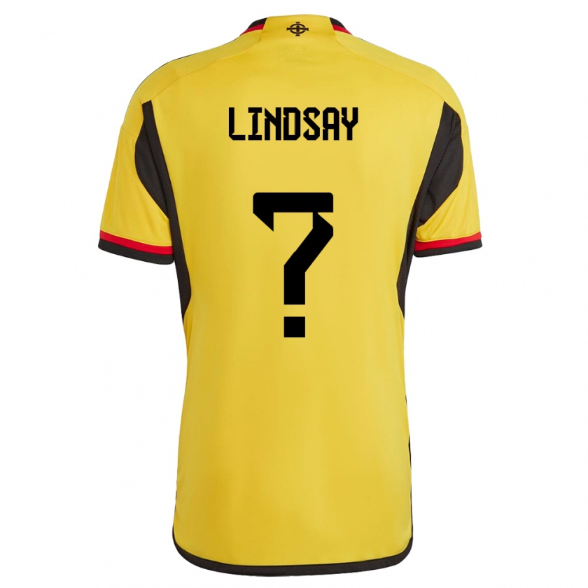 Kandiny Enfant Maillot Irlande Du Nord Charlie Lindsay #0 Blanc Tenues Extérieur 24-26 T-Shirt