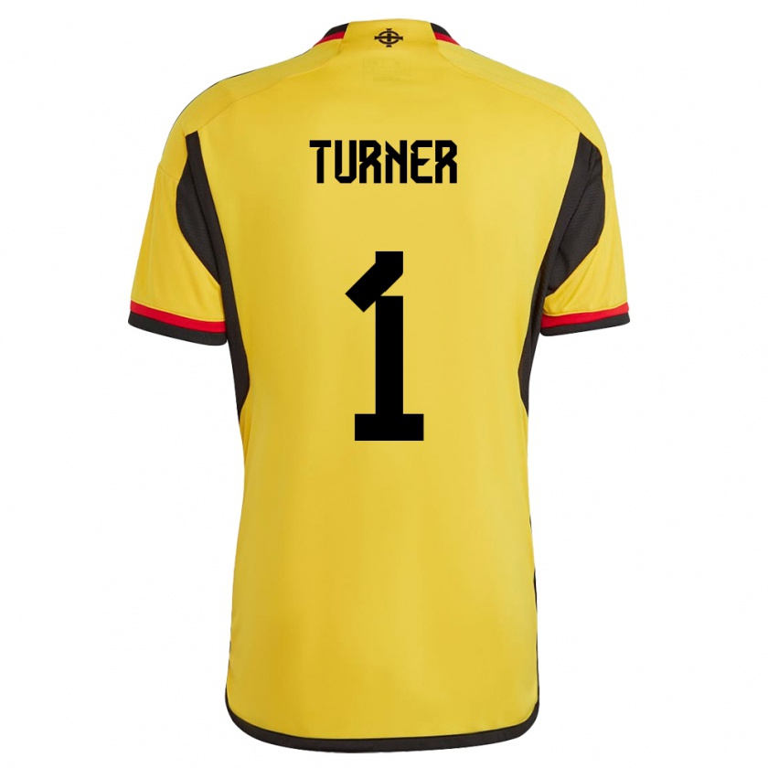 Kandiny Enfant Maillot Irlande Du Nord Shannon Turner #1 Blanc Tenues Extérieur 24-26 T-Shirt