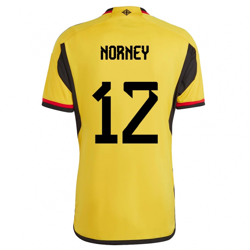 Kandiny Enfant Maillot Irlande Du Nord Rachael Norney #12 Blanc Tenues Extérieur 24-26 T-Shirt