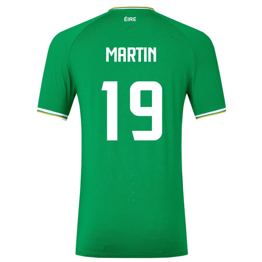 Kandiny Homme Maillot Irlande William Martin #19 Vert Tenues Domicile 24-26 T-Shirt