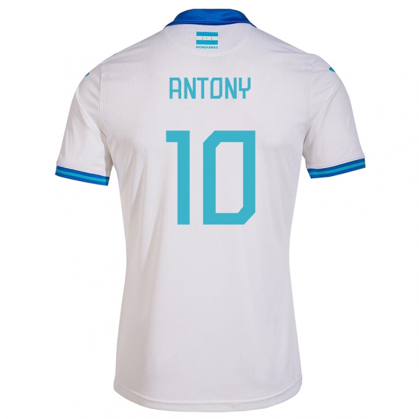 Kandiny Homme Maillot Honduras Antony García #10 Blanc Tenues Domicile 24-26 T-Shirt