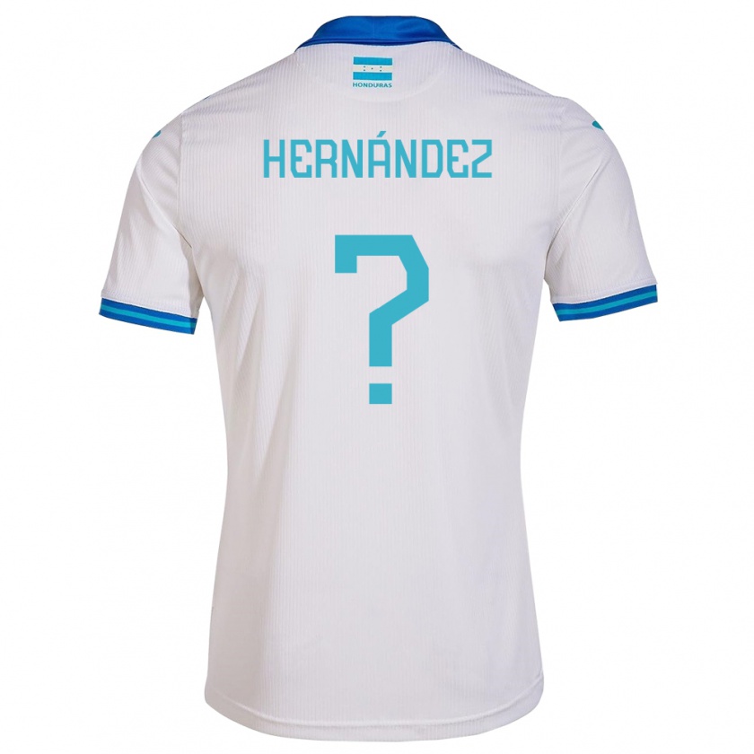 Kandiny Homme Maillot Honduras Riccy Hernández #0 Blanc Tenues Domicile 24-26 T-Shirt