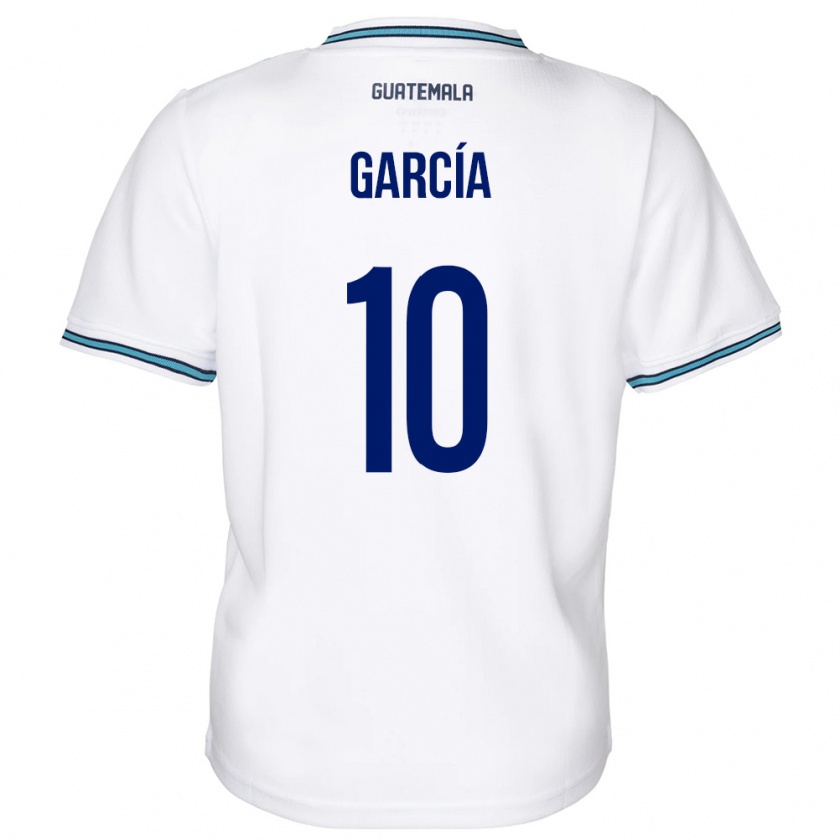 Kandiny Homme Maillot Guatemala Gabriel García #10 Blanc Tenues Domicile 24-26 T-Shirt