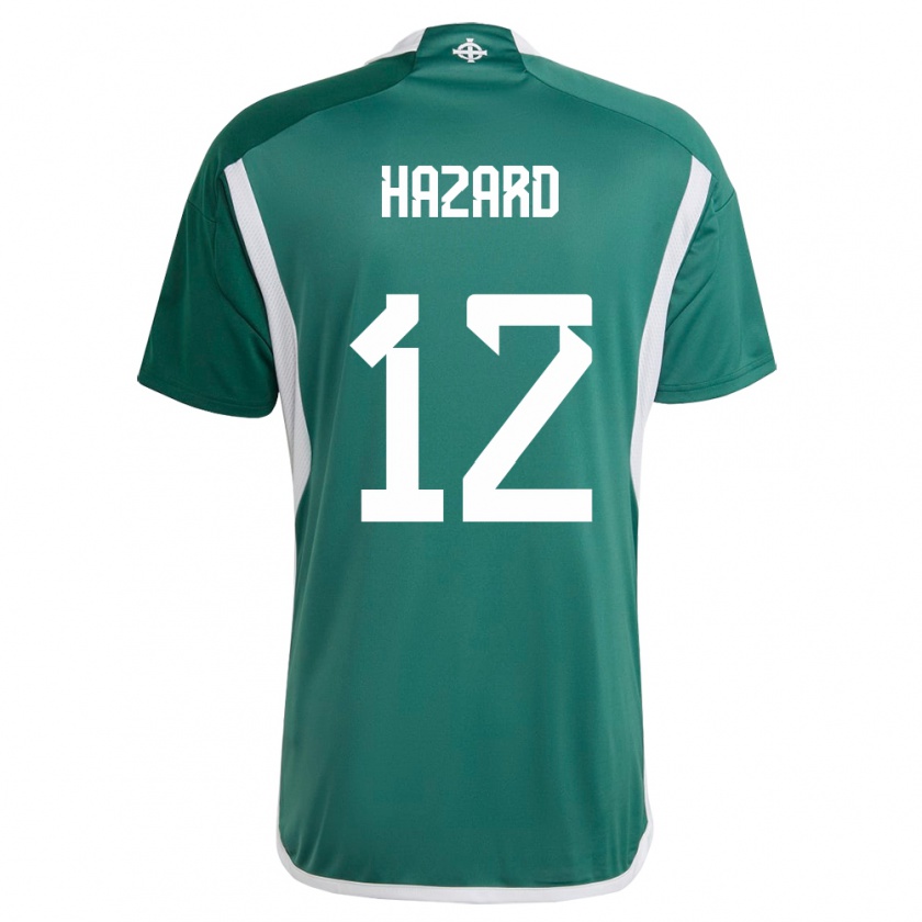 Kandiny Homme Maillot Irlande Du Nord Conor Hazard #12 Vert Tenues Domicile 24-26 T-Shirt