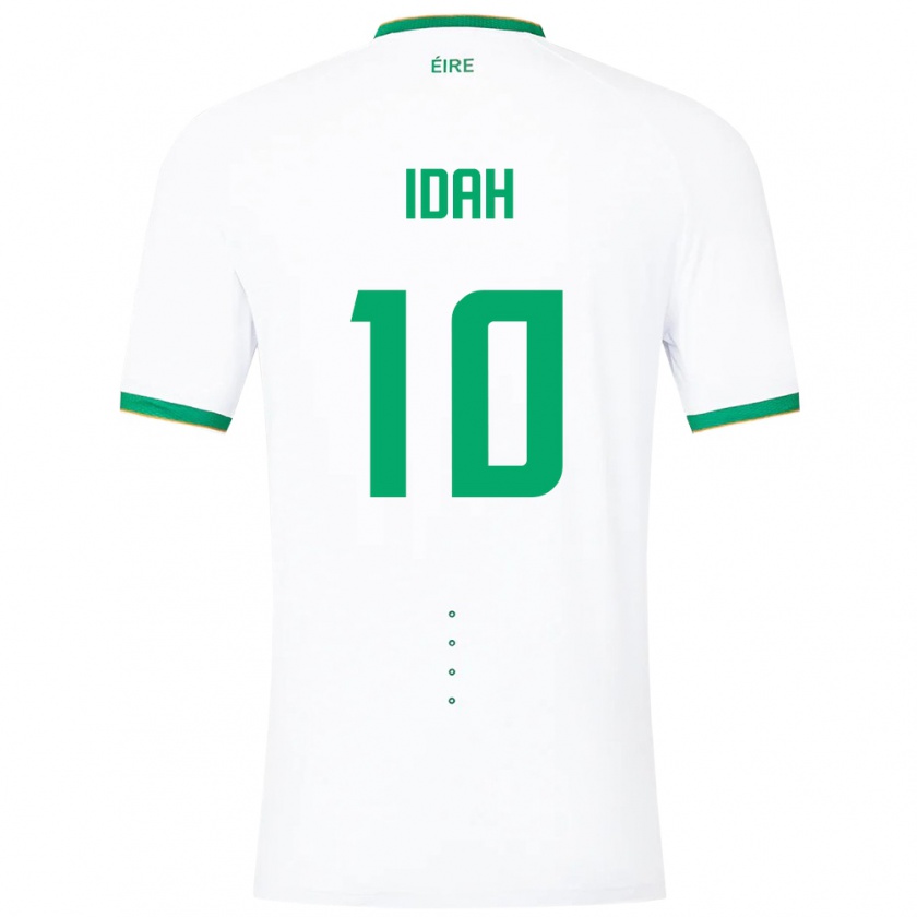 Kandiny Homme Maillot Irlande Adam Idah #10 Blanc Tenues Extérieur 24-26 T-Shirt