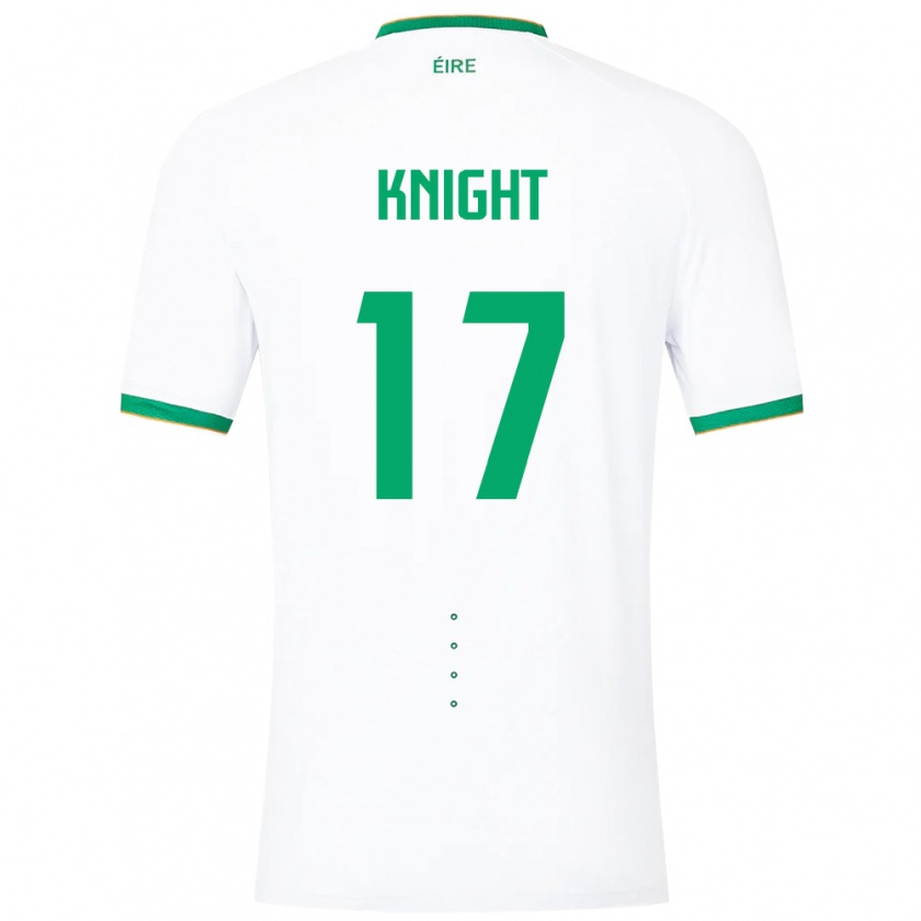 Kandiny Homme Maillot Irlande Jason Knight #17 Blanc Tenues Extérieur 24-26 T-Shirt