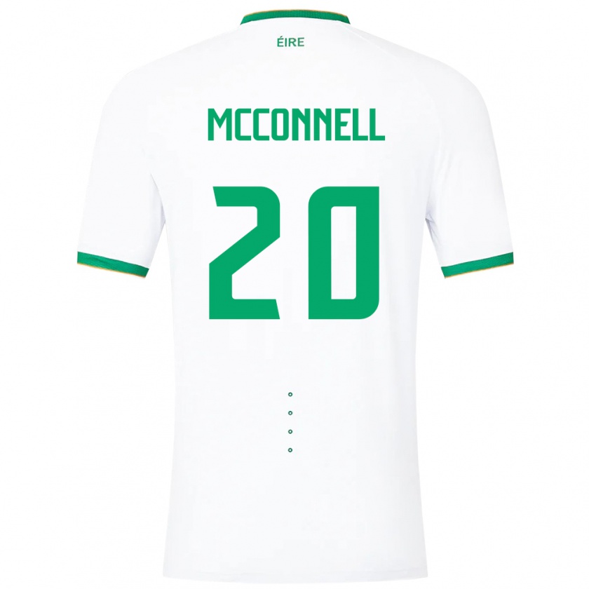 Kandiny Homme Maillot Irlande Glenn Mcconnell #20 Blanc Tenues Extérieur 24-26 T-Shirt