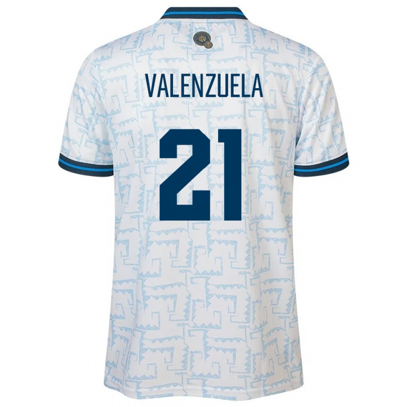 Kandiny Homme Maillot Salvador Ana Valenzuela #21 Blanc Tenues Extérieur 24-26 T-Shirt