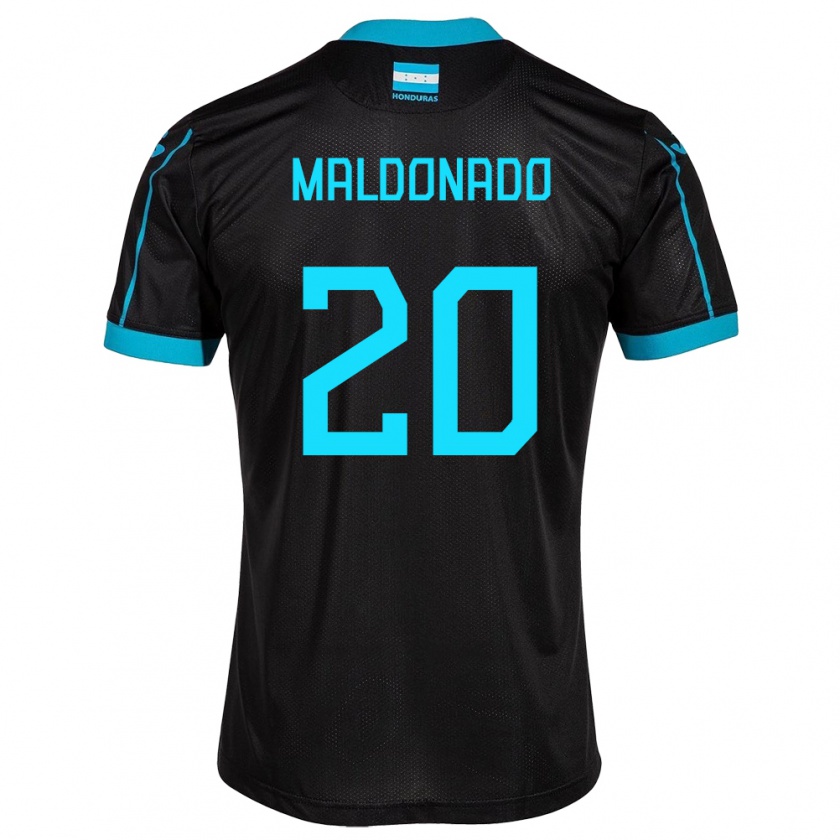 Kandiny Homme Maillot Honduras Alessandro Maldonado #20 Noir Tenues Extérieur 24-26 T-Shirt