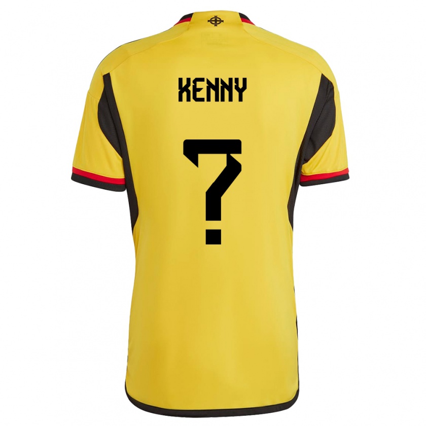 Kandiny Homme Maillot Irlande Du Nord Eoin Kenny #0 Blanc Tenues Extérieur 24-26 T-Shirt