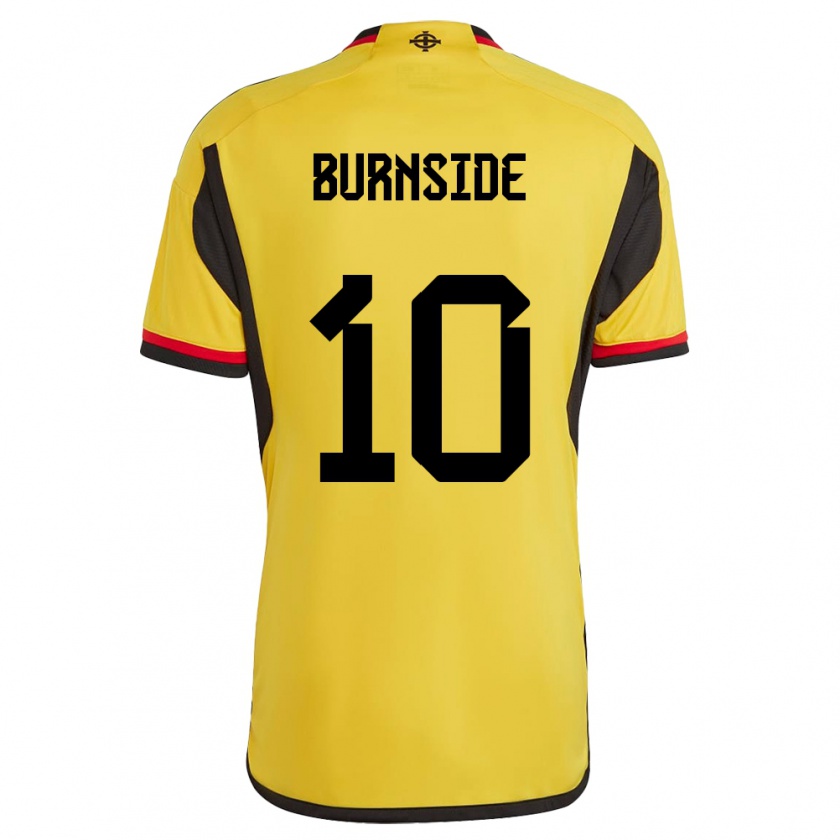 Kandiny Homme Maillot Irlande Du Nord Callum Burnside #10 Blanc Tenues Extérieur 24-26 T-Shirt