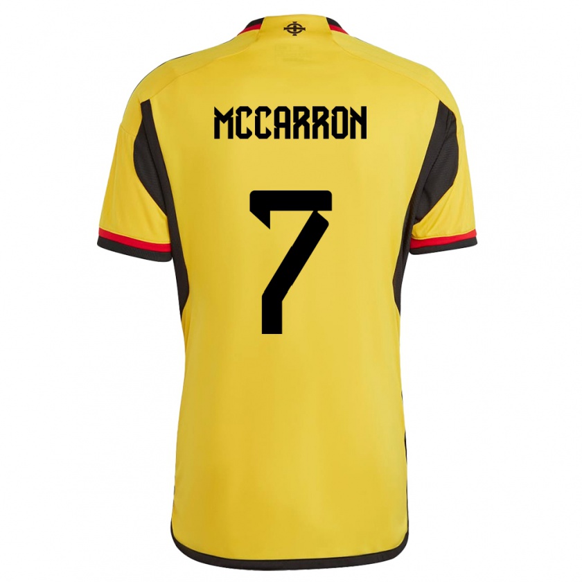 Kandiny Homme Maillot Irlande Du Nord Chloe Mccarron #7 Blanc Tenues Extérieur 24-26 T-Shirt