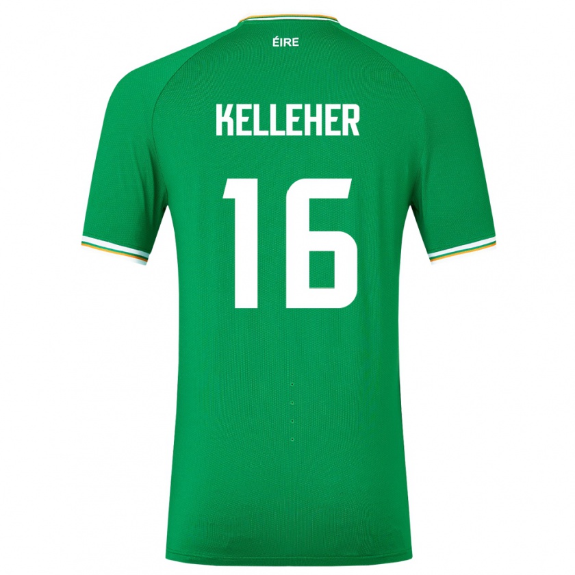 Kandiny Femme Maillot Irlande Caoimhín Kelleher #16 Vert Tenues Domicile 24-26 T-Shirt