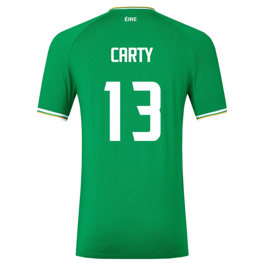 Kandiny Femme Maillot Irlande Conor Carty #13 Vert Tenues Domicile 24-26 T-Shirt