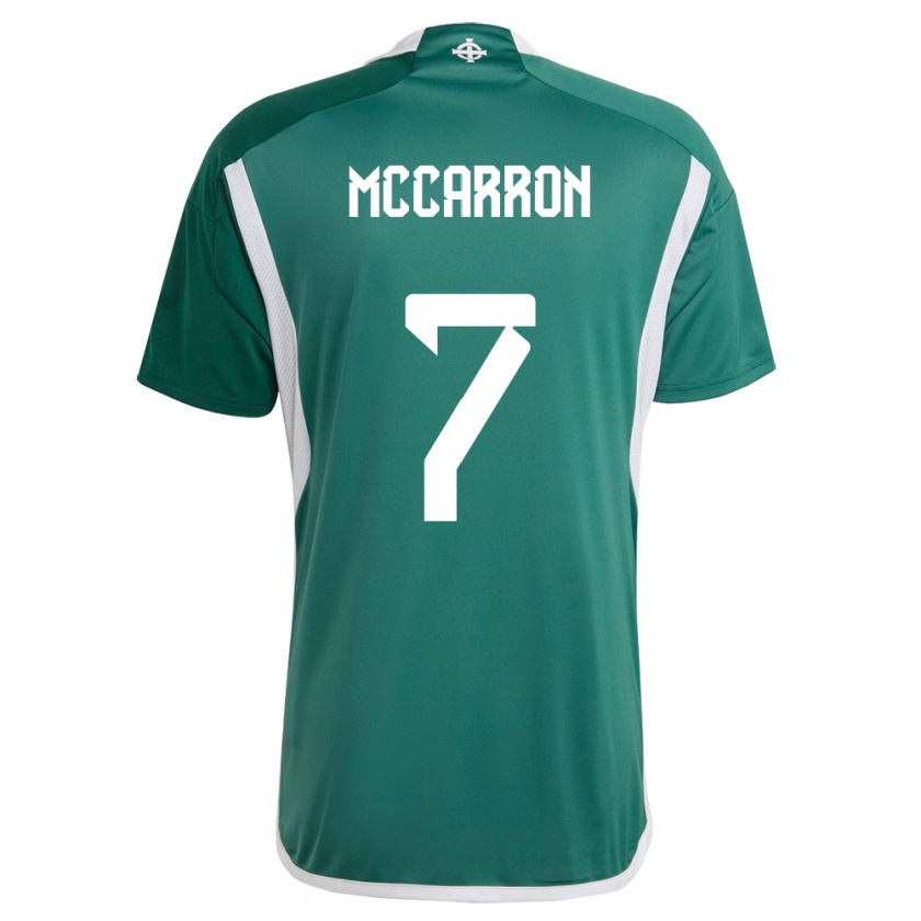 Kandiny Femme Maillot Irlande Du Nord Chloe Mccarron #7 Vert Tenues Domicile 24-26 T-Shirt