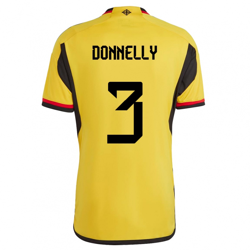 Kandiny Femme Maillot Irlande Du Nord Aaron Donnelly #3 Blanc Tenues Extérieur 24-26 T-Shirt