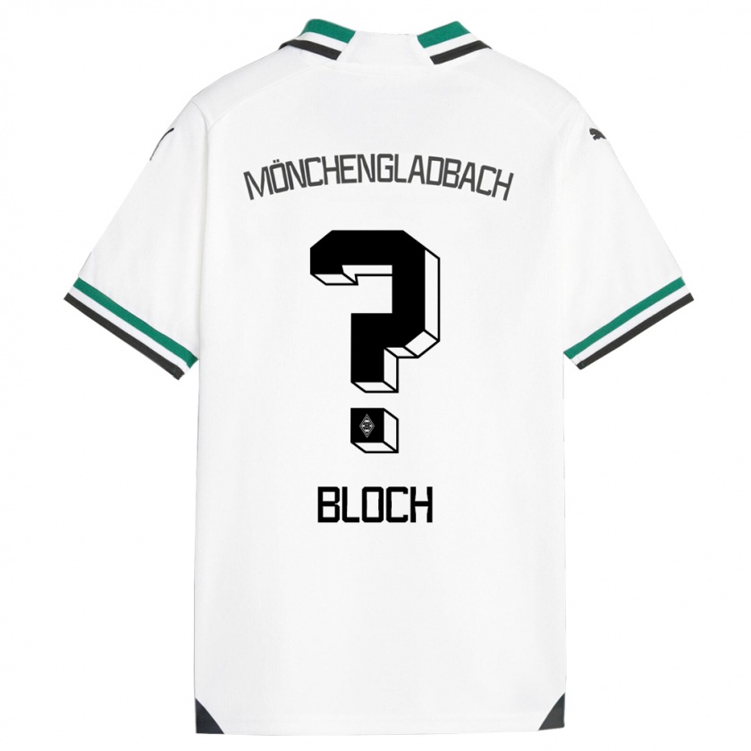 Kandiny Enfant Maillot Stefan Bloch #0 Blanc Vert Tenues Domicile 2023/24 T-Shirt