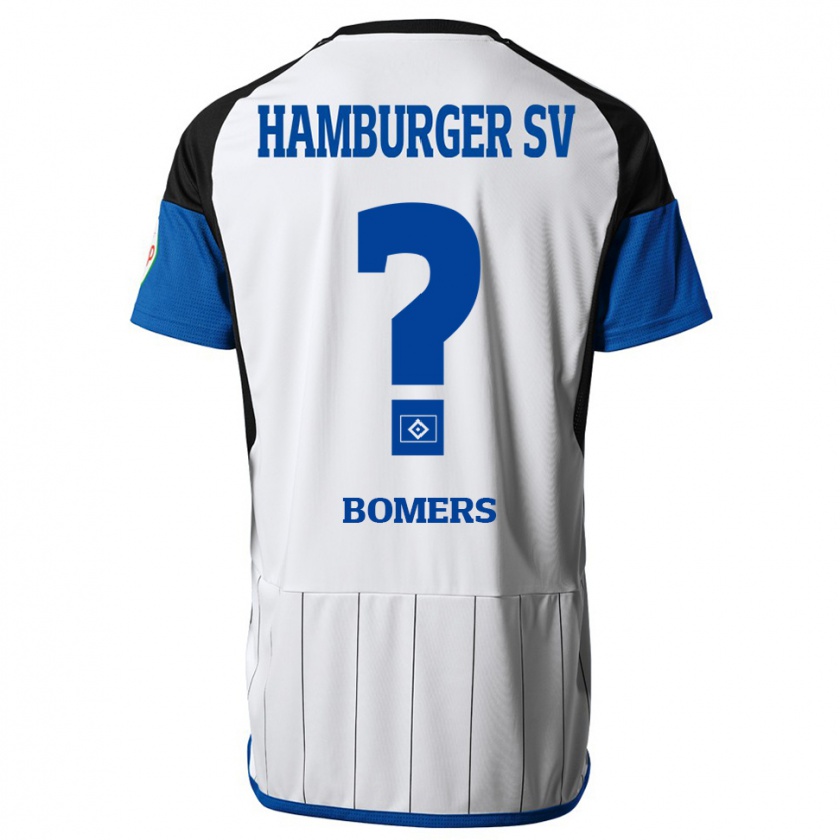 Kandiny Enfant Maillot Henrik Bomers #0 Blanc Tenues Domicile 2023/24 T-Shirt