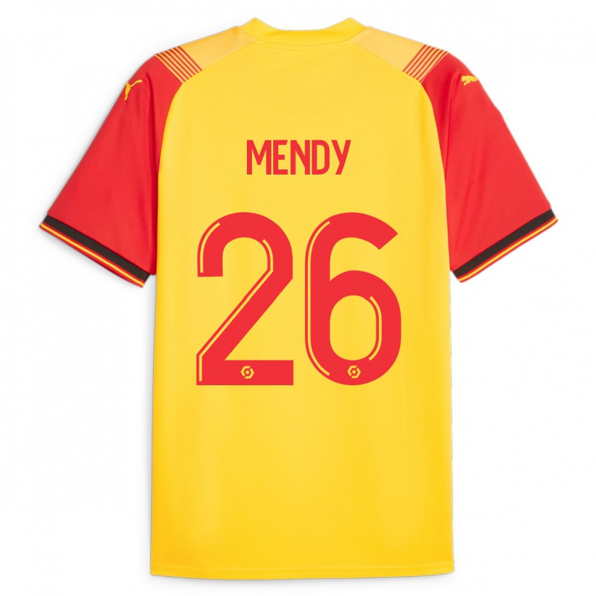 Kandiny Enfant Maillot Nampalys Mendy #26 Jaune Tenues Domicile 2023/24 T-Shirt