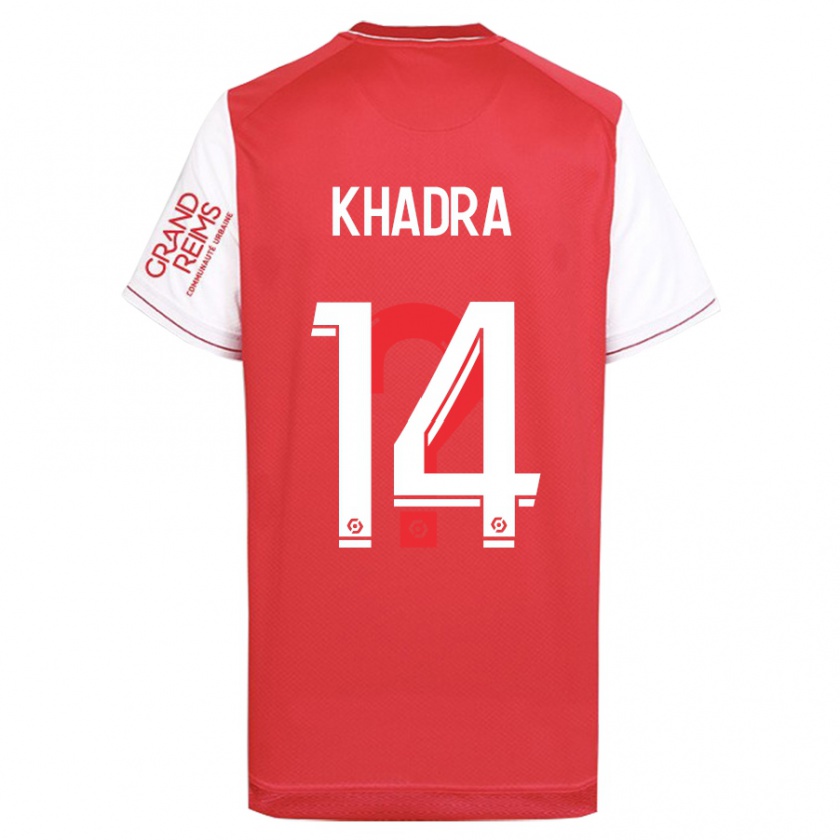 Kandiny Enfant Maillot Reda Khadra #14 Rouge Tenues Domicile 2023/24 T-Shirt