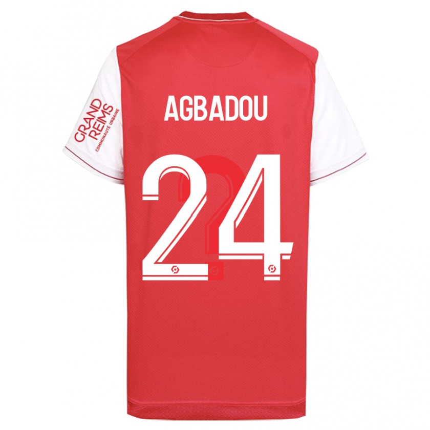 Kandiny Enfant Maillot Emmanuel Agbadou #24 Rouge Tenues Domicile 2023/24 T-Shirt