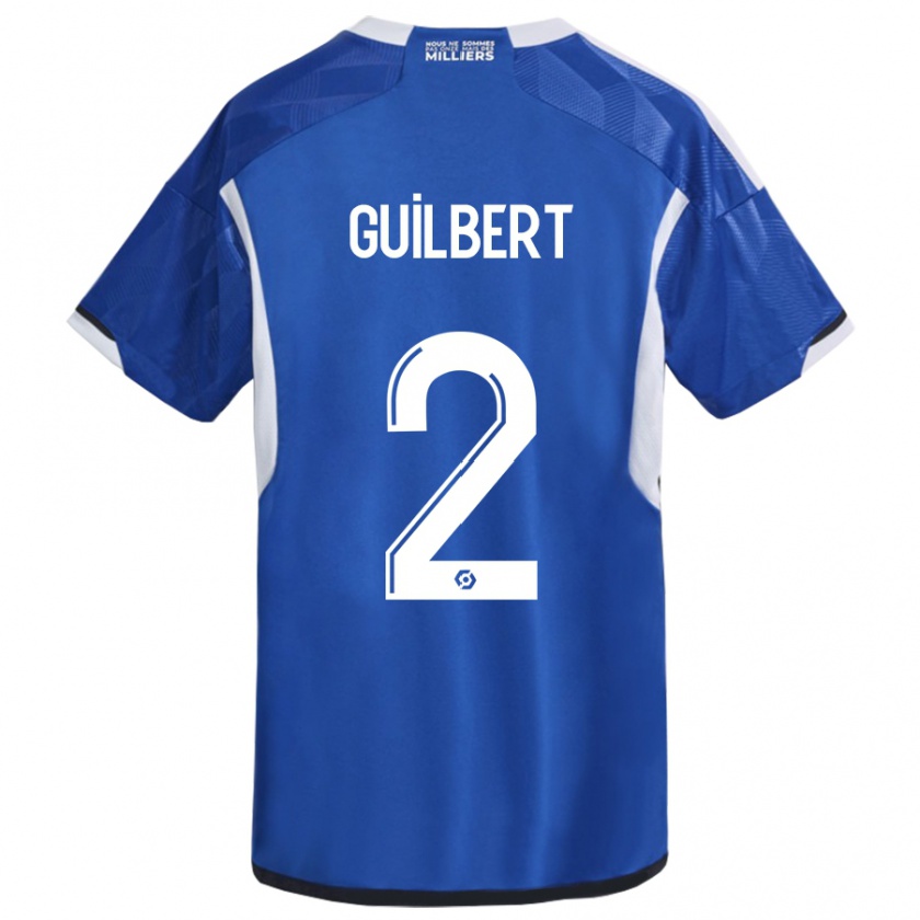 Kandiny Enfant Maillot Frédéric Guilbert #2 Bleu Tenues Domicile 2023/24 T-Shirt