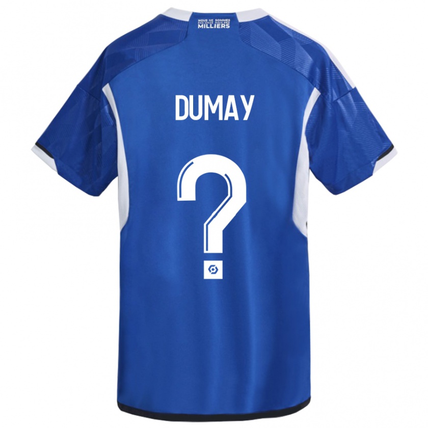 Kandiny Enfant Maillot Yoann Dumay #0 Bleu Tenues Domicile 2023/24 T-Shirt