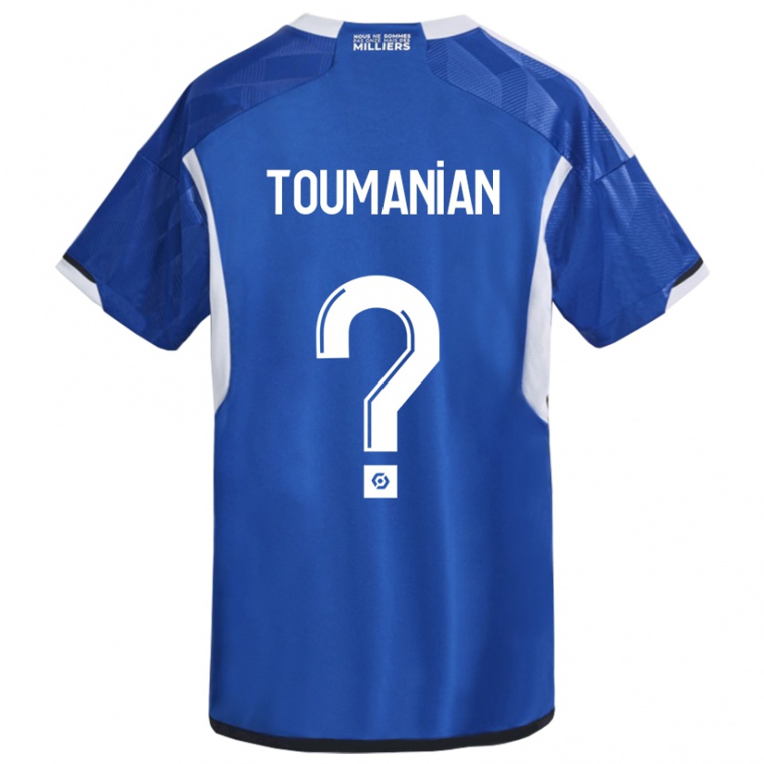 Kandiny Enfant Maillot Anthony Toumanian #0 Bleu Tenues Domicile 2023/24 T-Shirt