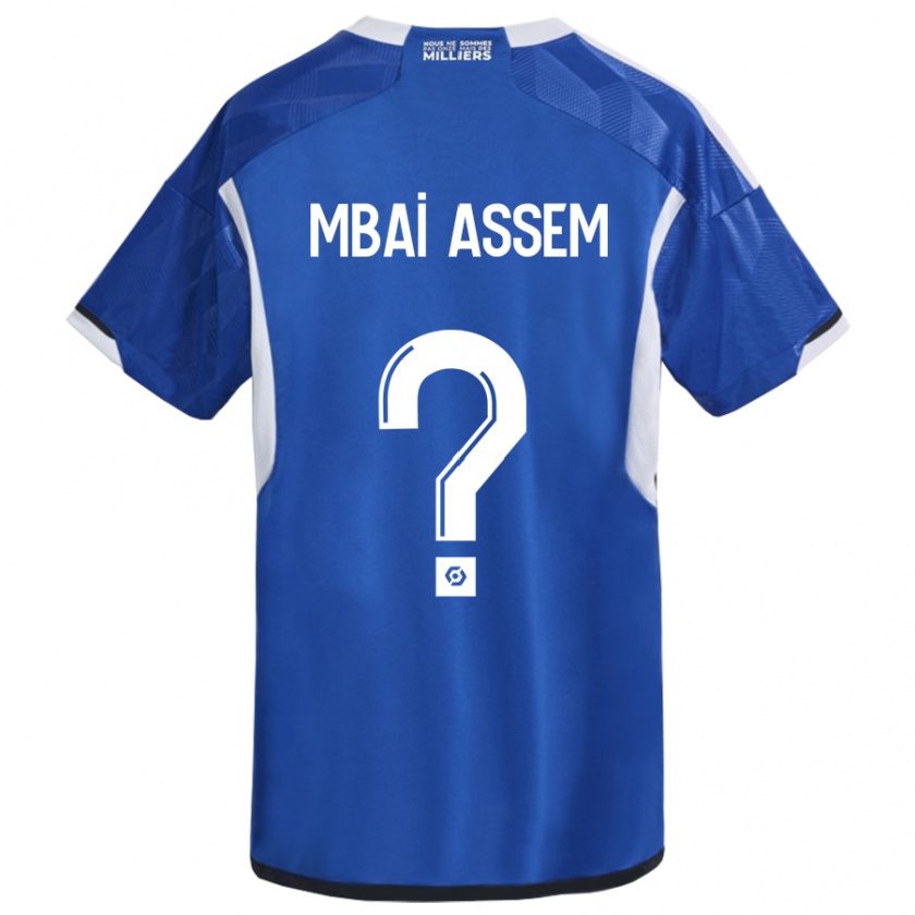 Kandiny Enfant Maillot Chris Mbaï-Assem #0 Bleu Tenues Domicile 2023/24 T-Shirt