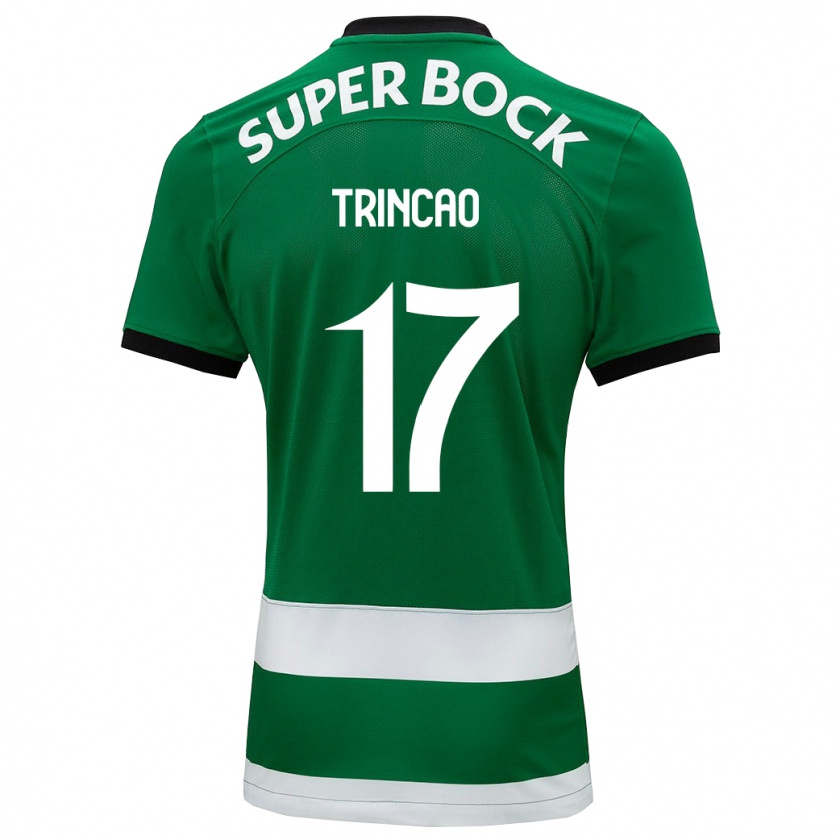 Kandiny Enfant Maillot Trincão #17 Vert Tenues Domicile 2023/24 T-Shirt