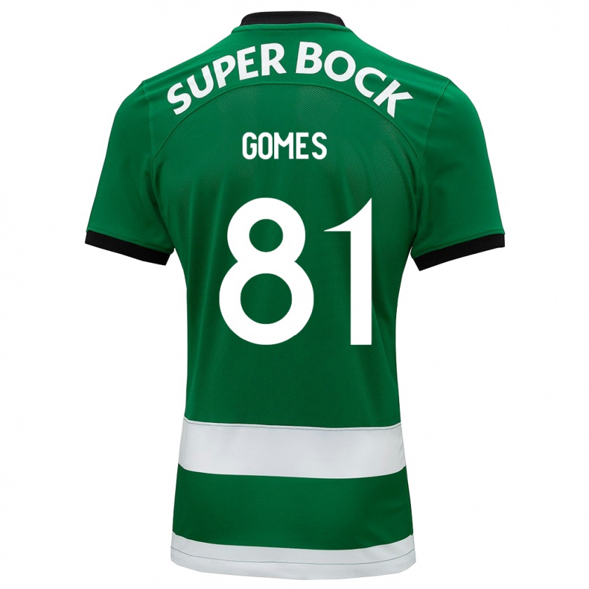 Kandiny Enfant Maillot Salvador Gomes #81 Vert Tenues Domicile 2023/24 T-Shirt