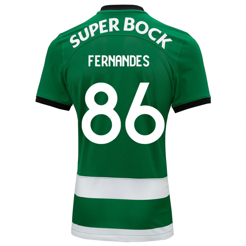 Kandiny Enfant Maillot Emanuel Fernandes #86 Vert Tenues Domicile 2023/24 T-Shirt