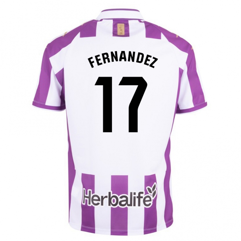 Kandiny Enfant Maillot Dani Fernández #17 Violet Tenues Domicile 2023/24 T-Shirt